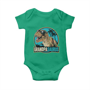 Dinosaur Grandfather Baby Onesie Funny Grandpasaurus Fathers Day Family Matching TS11 Irish Green Print Your Wear