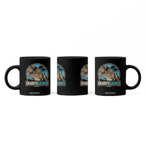 Dinosaur Grandfather Coffee Mug Funny Grandpasaurus Fathers Day Family Matching TS11 Print Your Wear