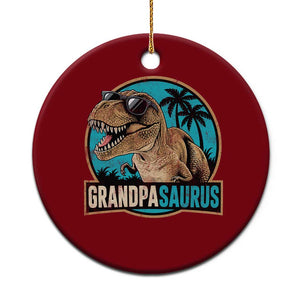Dinosaur Grandfather Ceramic Ornament Funny Grandpasaurus Fathers Day Family Matching TS11 1pc Red Print Your Wear