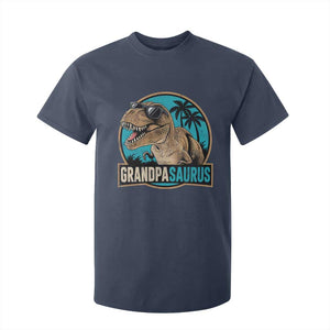 Dinosaur Grandfather T Shirt For Kid Funny Grandpasaurus Fathers Day Family Matching TS11 Navy Print Your Wear
