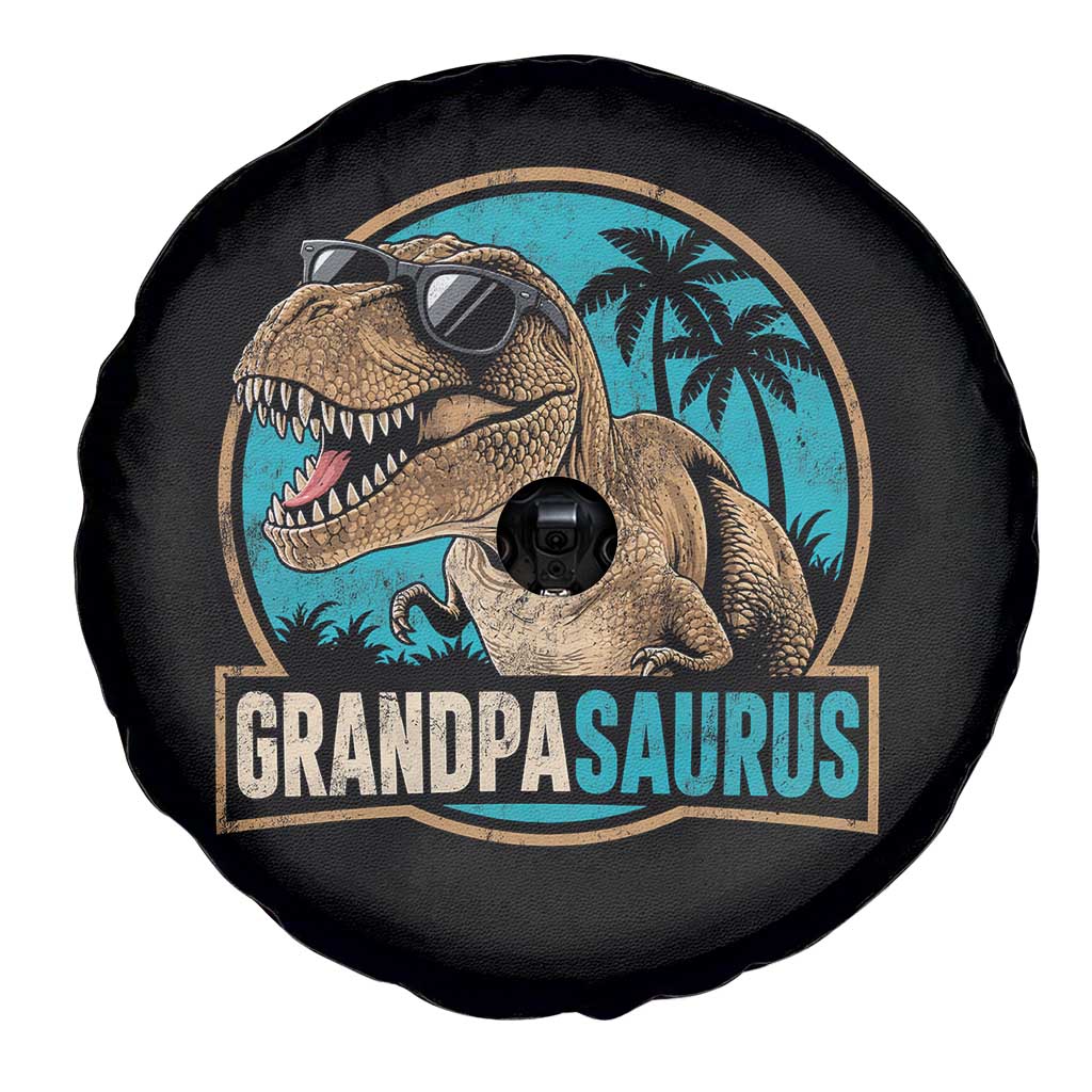 Dinosaur Grandfather Spare Tire Cover Funny Grandpasaurus Fathers Day Family Matching TS11 Print Your Wear