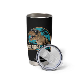 Dinosaur Grandfather Tumbler Cup Funny Grandpasaurus Fathers Day Family Matching TS11 Print Your Wear