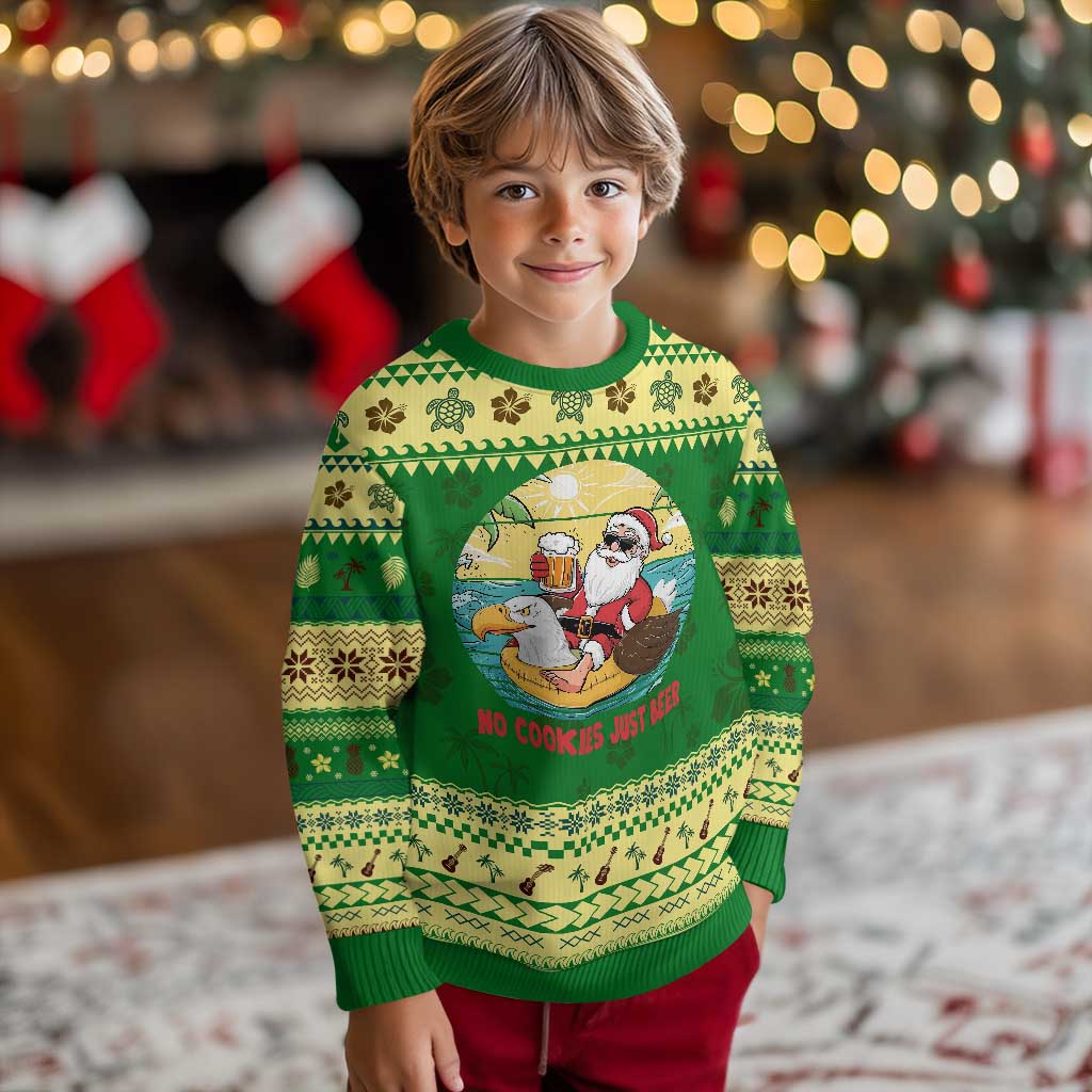 Funny Xmas In July Ugly Christmas Sweater No Cookies Just Beer Santa Summer Season Eagle Float TS11 Forest Print Your Wear