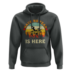 Funny Canada Hoodie Have No Fear The Canadian Is Here Maple Leaf TS11 Dark Heather Print Your Wear