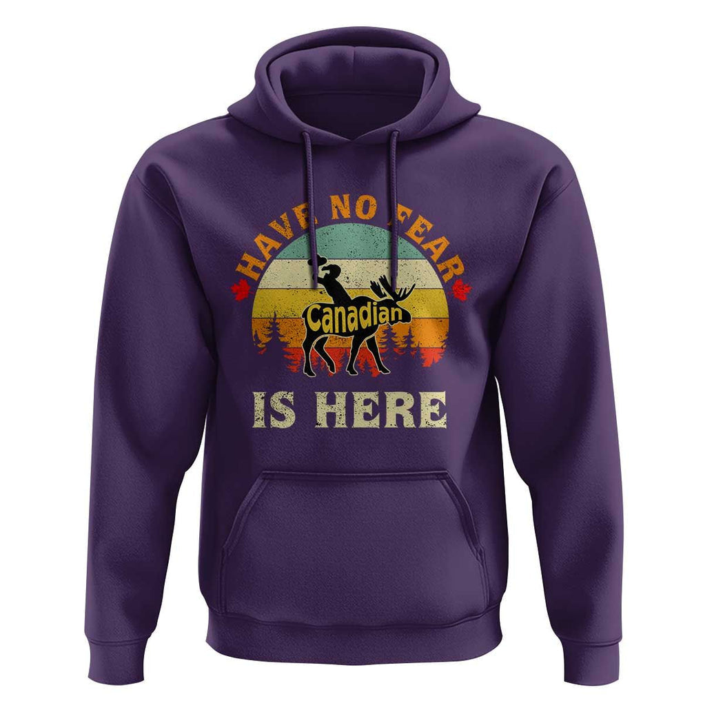 Funny Canada Hoodie Have No Fear The Canadian Is Here Maple Leaf TS11 Purple Print Your Wear