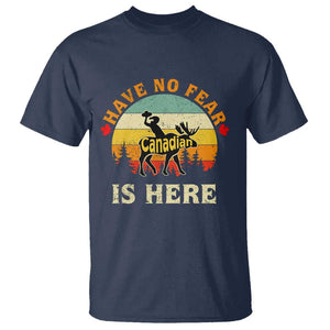 Funny Canada T Shirt Have No Fear The Canadian Is Here Maple Leaf TS11 Navy Print Your Wear