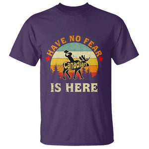 Funny Canada T Shirt Have No Fear The Canadian Is Here Maple Leaf TS11 Purple Print Your Wear