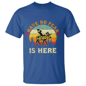 Funny Canada T Shirt Have No Fear The Canadian Is Here Maple Leaf TS11 Royal Blue Print Your Wear