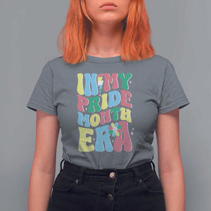 Disability Pride Month T Shirt For Women In My Pride Month Era Retro Groovy Flower TS11 Charcoal Print Your Wear