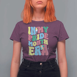 Disability Pride Month T Shirt For Women In My Pride Month Era Retro Groovy Flower TS11 Maroon Print Your Wear