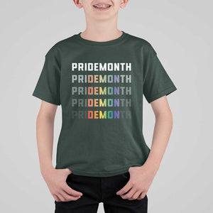 LGBT Pride Month T Shirt For Kid LGBT Supporter TS11 Dark Forest Green Print Your Wear