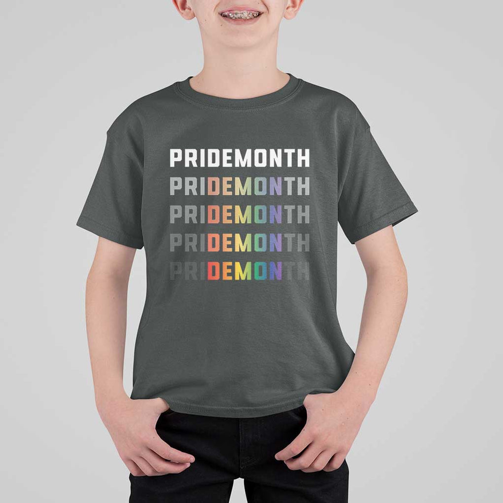 LGBT Pride Month T Shirt For Kid LGBT Supporter TS11 Dark Heather Print Your Wear