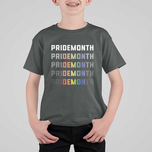 LGBT Pride Month T Shirt For Kid LGBT Supporter TS11 Dark Heather Print Your Wear