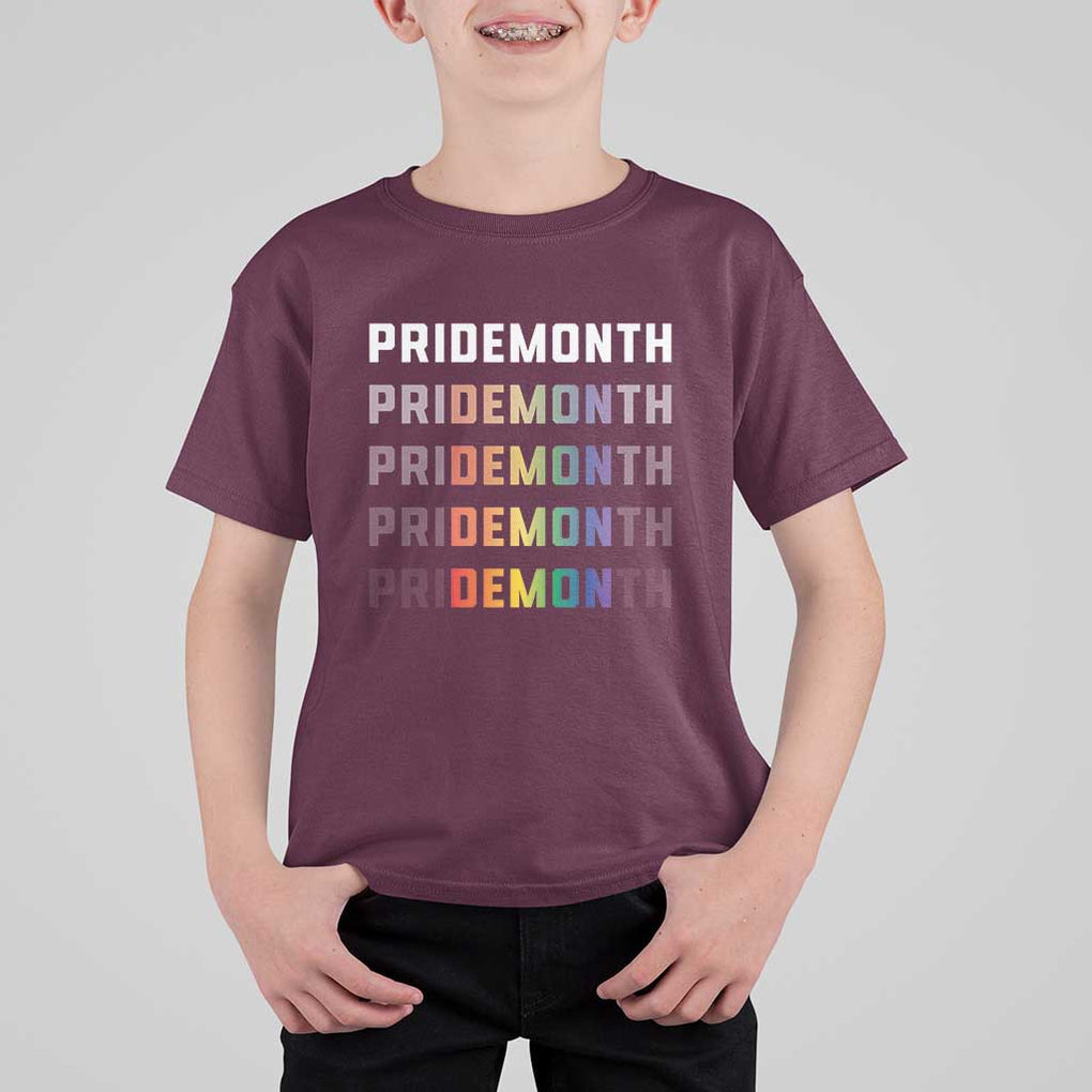 LGBT Pride Month T Shirt For Kid LGBT Supporter TS11 Maroon Print Your Wear
