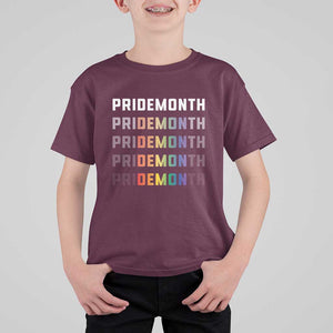 LGBT Pride Month T Shirt For Kid LGBT Supporter TS11 Maroon Print Your Wear