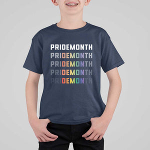 LGBT Pride Month T Shirt For Kid LGBT Supporter TS11 Navy Print Your Wear