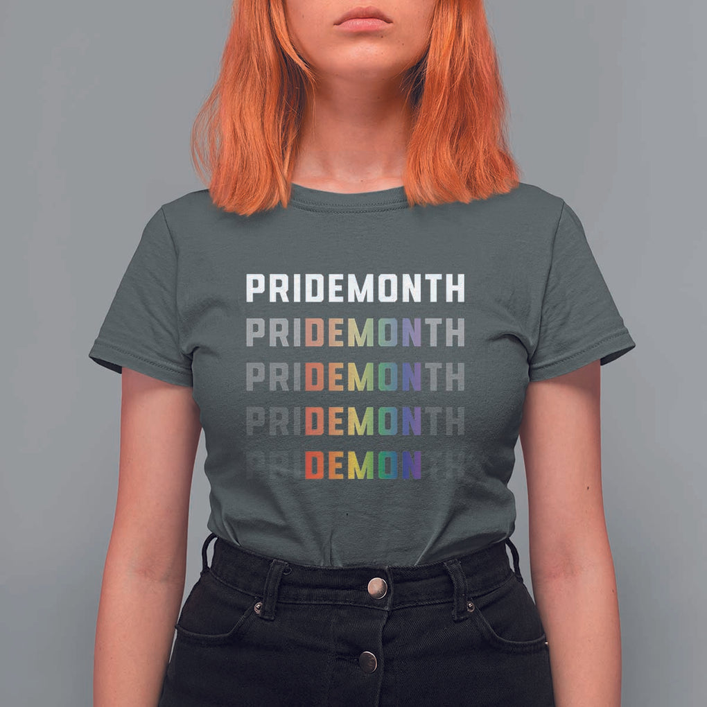 LGBT Pride Month T Shirt For Women LGBT Supporter TS11 Dark Heather Print Your Wear