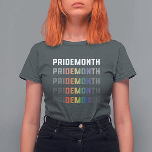 LGBT Pride Month T Shirt For Women LGBT Supporter TS11 Dark Heather Print Your Wear