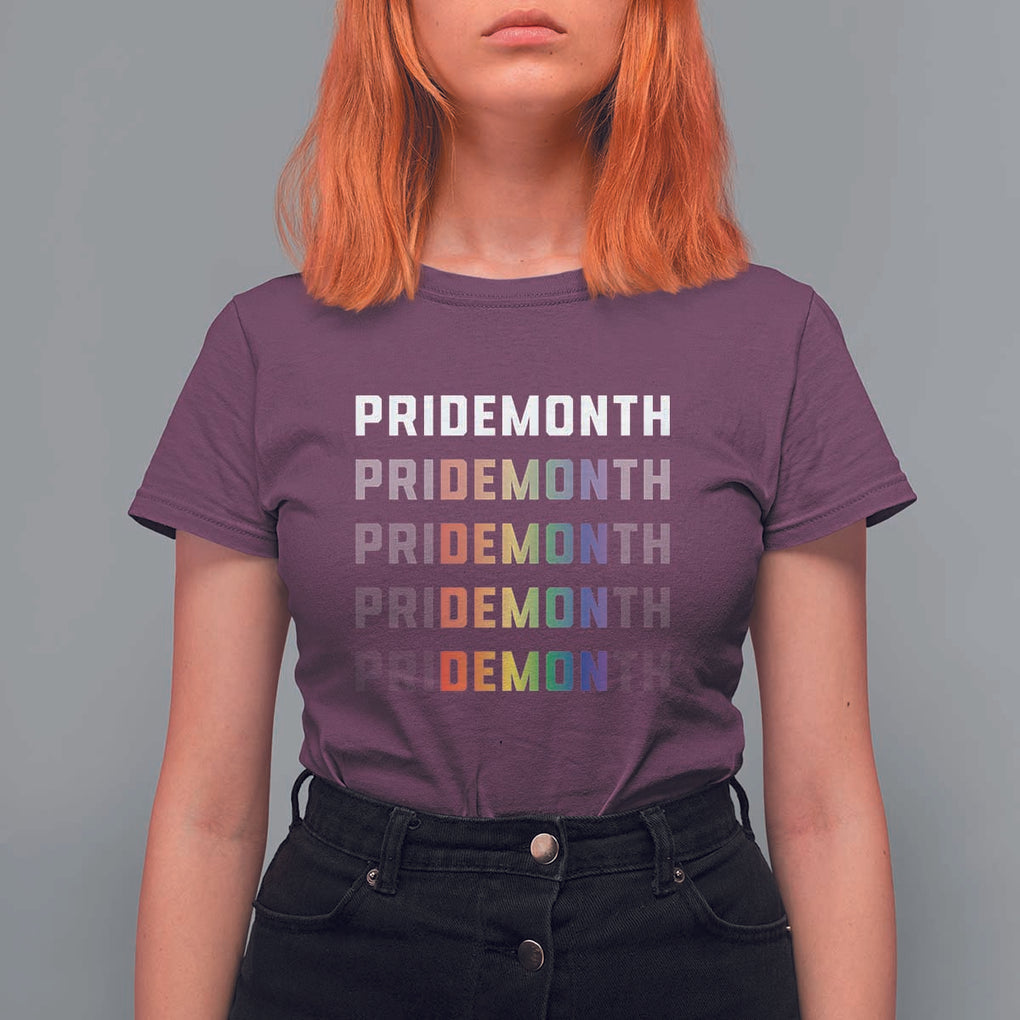 LGBT Pride Month T Shirt For Women LGBT Supporter TS11 Maroon Print Your Wear