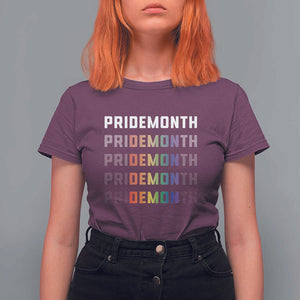 LGBT Pride Month T Shirt For Women LGBT Supporter TS11 Maroon Print Your Wear