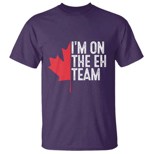 Funny Canada Day T Shirt I'm On The Eh Team Maple Leaf Team Canadian TS11 Purple Print Your Wear