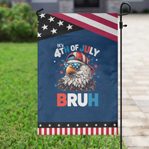 Funny Eagle It's 4th Of July Bruh Garden Flag Patriotic Bald Eagle American Flag TS11 Classic Blue Black Print Your Wear