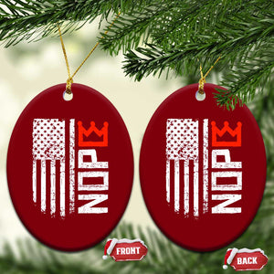 Funny Nope No Kings Vintage American Flag Ceramic Ornament TS11 Print Your Wear