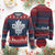 Funny Proud Canadian Canada Day 1867 Knit Sweatshirt Vintage Maple Leaf TS11 Burgundy Print Your Wear