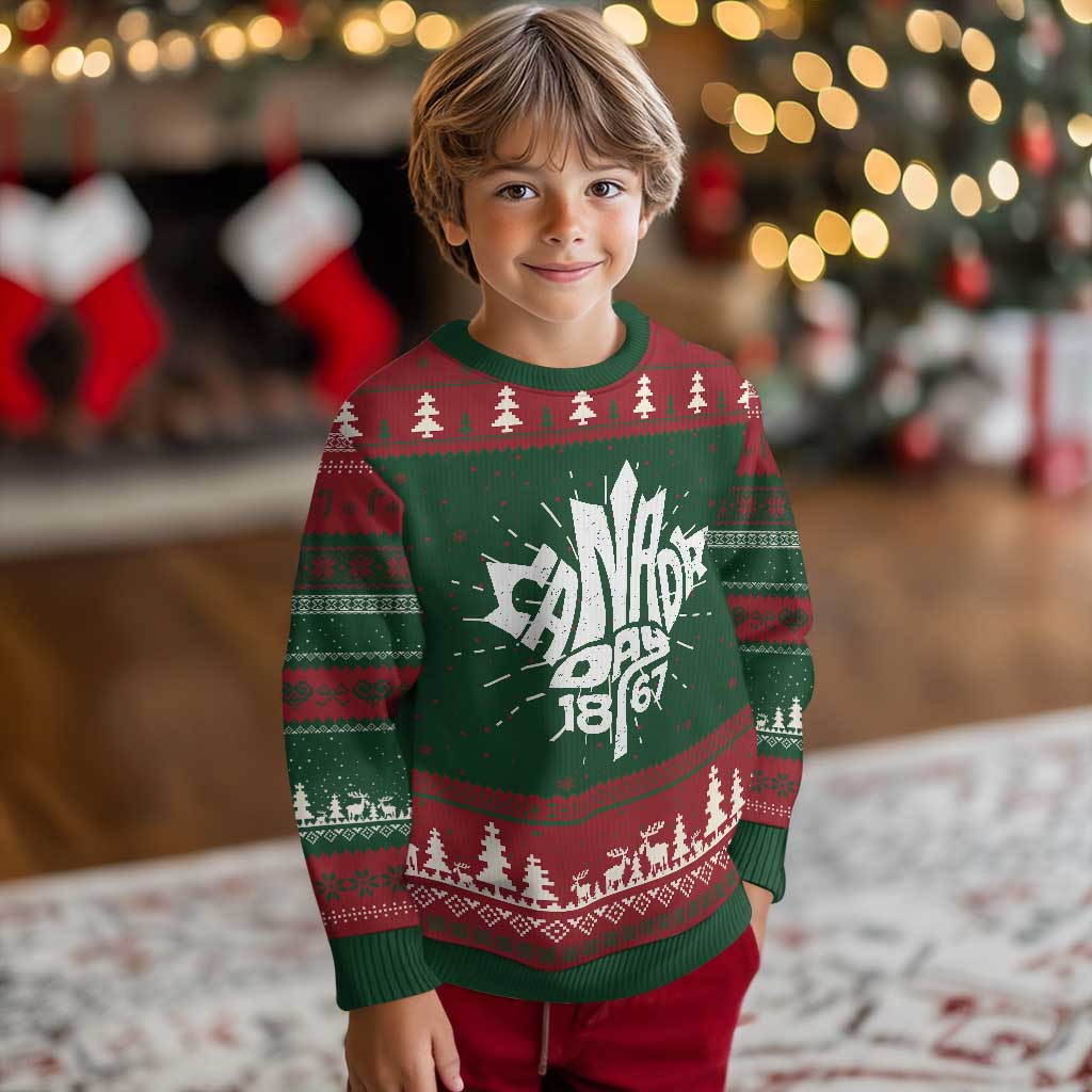 Funny Proud Canadian Canada Day 1867 Knit Sweatshirt Vintage Maple Leaf TS11 Christmas Print Your Wear