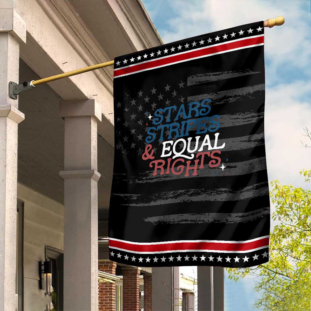 Stars Stripes And Equal Rights Garden Flag 4th Of July Liberal American TS11 Distressed Black Red Print Your Wear