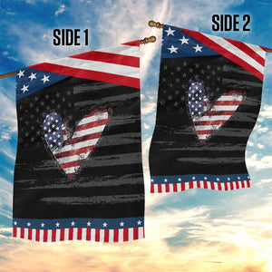 4th of July American Flag Heart USA Patriotic Garden Flag TS11 Print Your Wear