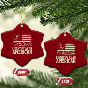 Funny 8647 I Identify As An American Ceramic Ornament American Flag TS11 Print Your Wear