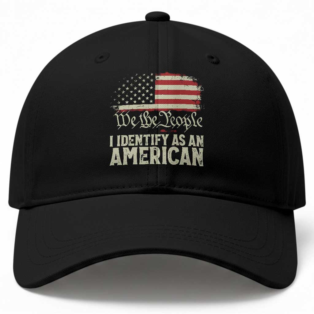 Funny I Identify As An American Baseball Cap 4th Of July American Flag TS11 Print Your Wear