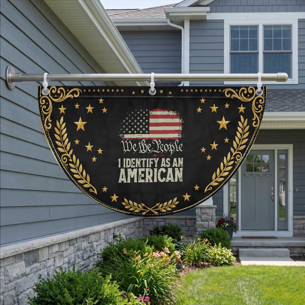Funny I Identify As An American Patriotic Fan Flag 4th Of July American Flag