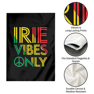 Irie Vibes Only Garden Flag Rasta Reggae Roots Flag Music TS11 Print Your Wear