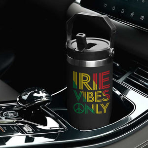 Irie Vibes Only Flip Straw Tumbler Rasta Reggae Roots Flag Music TS11 Print Your Wear