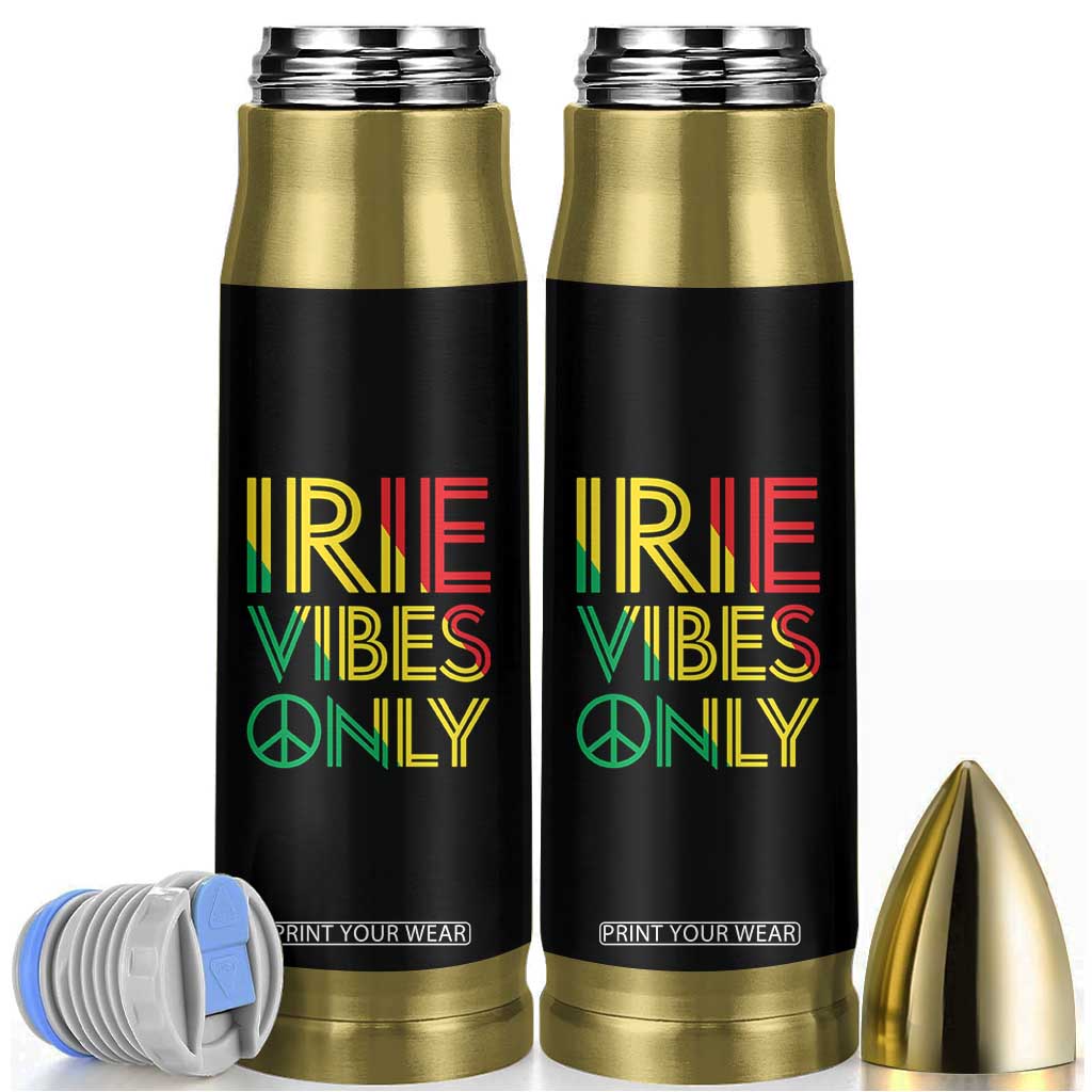 Irie Vibes Only Bullet Tumbler Rasta Reggae Roots Flag Music TS11 Black Print Your Wear