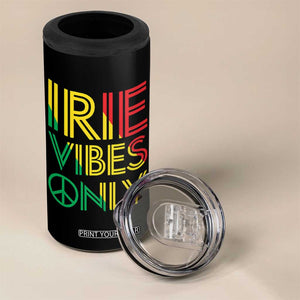 Irie Vibes Only 4 in 1 Can Cooler Tumbler Rasta Reggae Roots Flag Music TS11 Print Your Wear