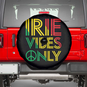 Irie Vibes Only Spare Tire Cover Rasta Reggae Roots Flag Music TS11 Black Print Your Wear