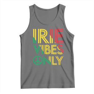 Irie Vibes Only Tank Top Rasta Reggae Roots Flag Music TS11 Black Heather Print Your Wear