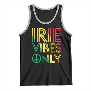 Irie Vibes Only Tank Top Rasta Reggae Roots Flag Music TS11 Black Athletic Heather Print Your Wear