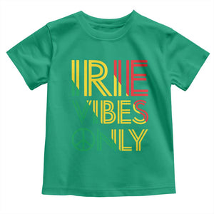 Irie Vibes Only Toddler T Shirt Rasta Reggae Roots Flag Music TS11 Irish Green Print Your Wear