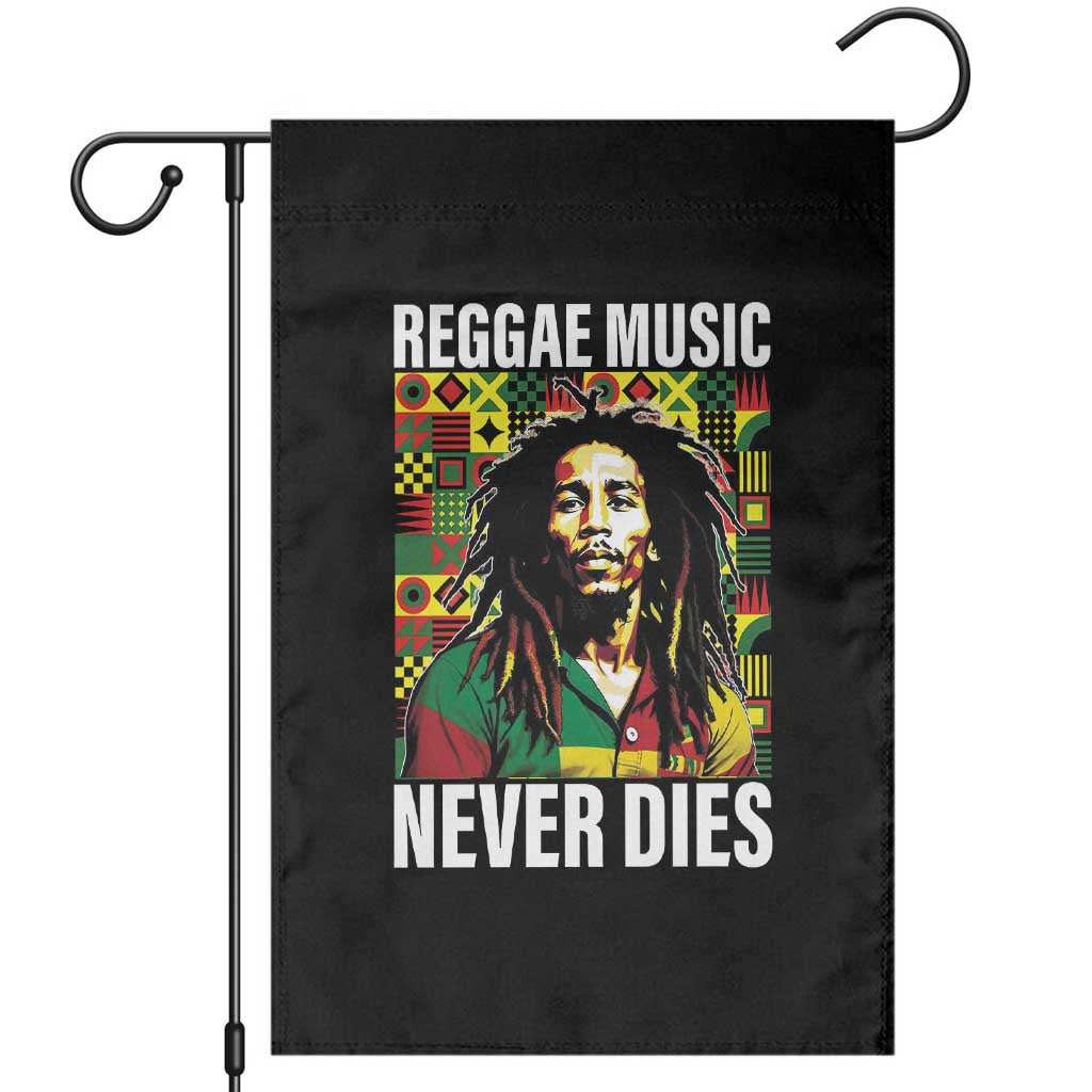 Legend Bob Garden Flag Reggae Music Never Dies Rasta TS11 Black Print Your Wear