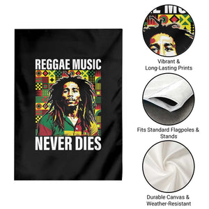 Legend Bob Garden Flag Reggae Music Never Dies Rasta TS11 Print Your Wear