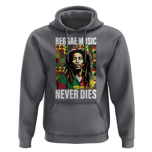 Legend Bob Hoodie Reggae Music Never Dies Rasta TS11 Charcoal Print Your Wear