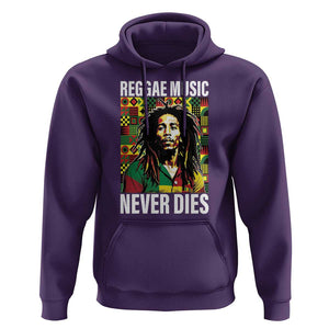 Legend Bob Hoodie Reggae Music Never Dies Rasta TS11 Purple Print Your Wear