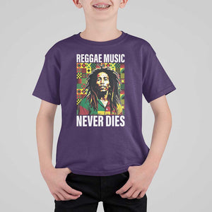 Legend Bob T Shirt For Kid Reggae Music Never Dies Rasta TS11 Purple Print Your Wear