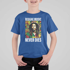 Legend Bob T Shirt For Kid Reggae Music Never Dies Rasta TS11 Royal Blue Print Your Wear