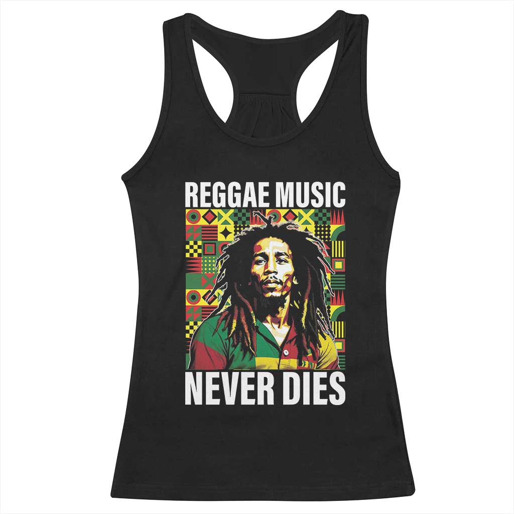 Legend Bob Racerback Tank Top Reggae Music Never Dies Rasta TS11 Black Print Your Wear