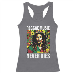 Legend Bob Racerback Tank Top Reggae Music Never Dies Rasta TS11 Charcoal Print Your Wear